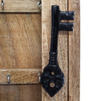 Cutie de chei Atmosphera Amalia cu 10 carlige, 30x40 cm, lemn masiv, design vintage, natur