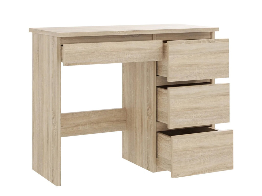 Birou calculator Beta 3 cu 4 sertare, 94x43x75 cm, finisaj sonoma