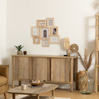 Rama foto Atmosphera Emile cu 8 cadre din lemn, 76x73 cm, bej