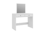Masa de toaleta si machiaj  Mega cu 2 sertare și oglinda, 100x50x134 cm, finisaj alb