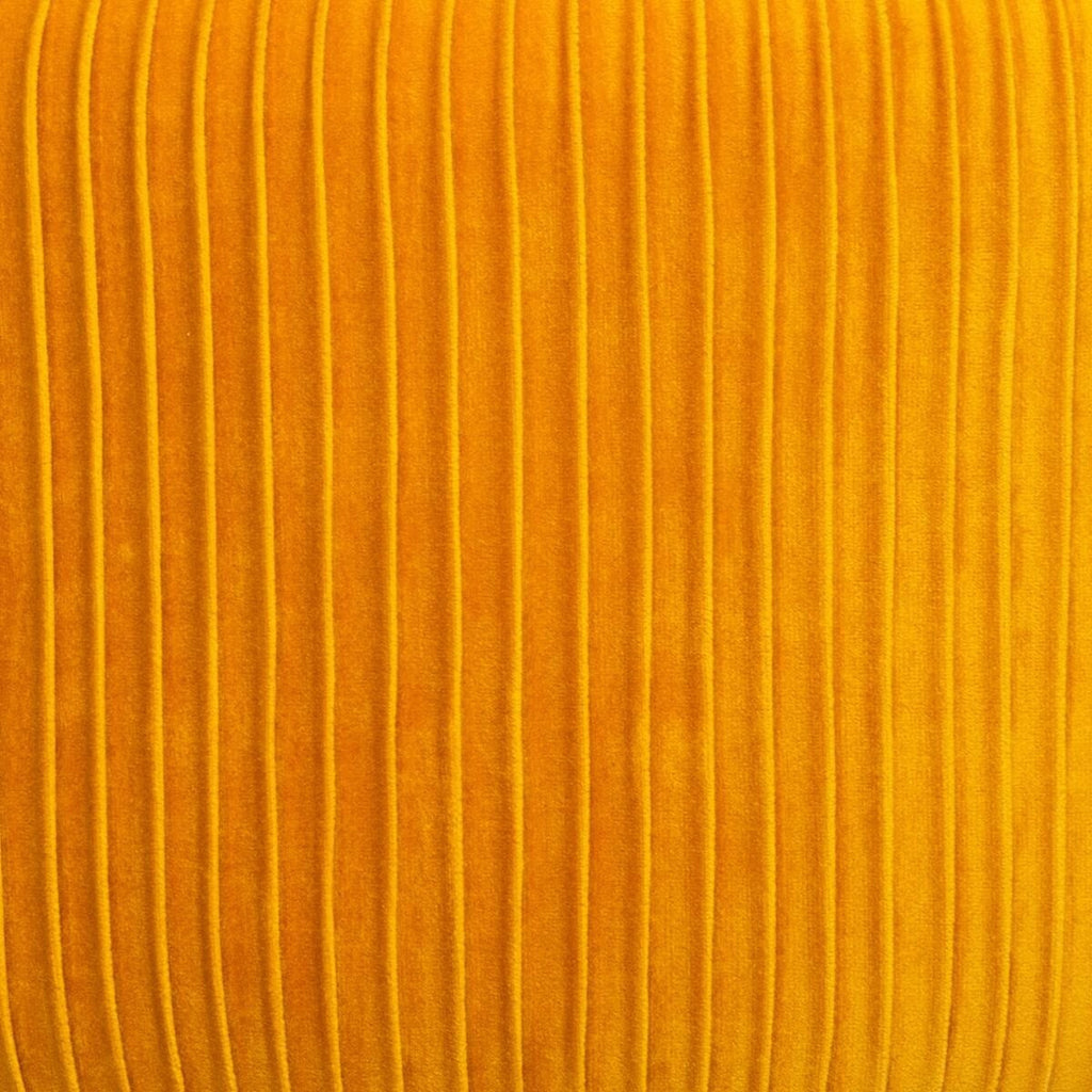 Taburet Atmosphera Solaro rotund cu baza aurie, 35x41 cm, galben mustar