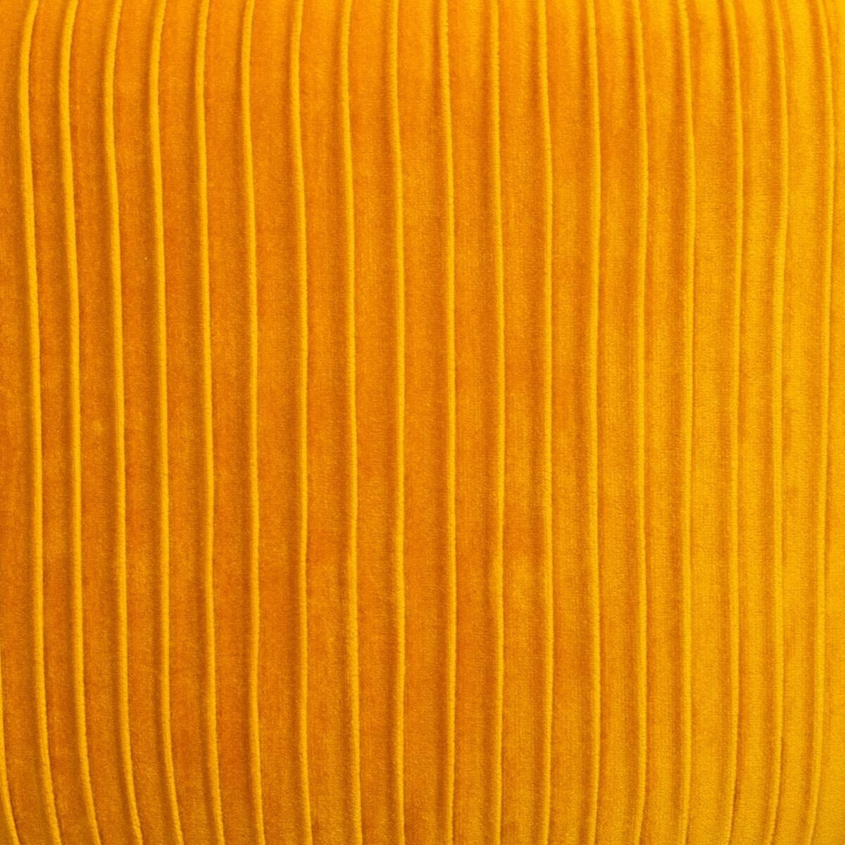 Taburet Atmosphera Solaro rotund cu baza aurie, 35x41 cm, galben mustar