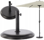 Suport baza pentru umbrele de gradina, din beton, 45 cm diametru, 16kg, negru