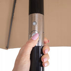 Umbrela terasa gradina, cu manivela si inclinare, diametru 300cm, Taupe