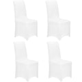 Set 4 huse pentru scaune de evenimente, marime universala, poliester si spandex, alb