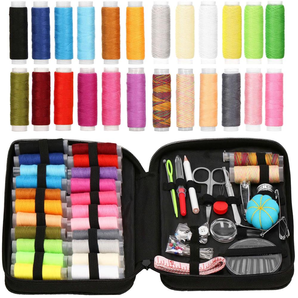 Set articole de cusut cu geanta de depozitare, 100 piese