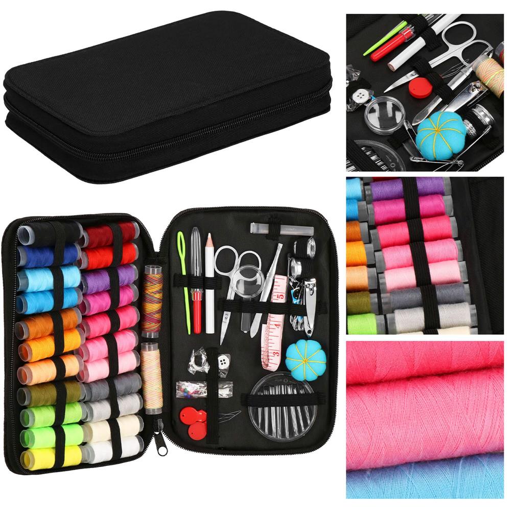 Set articole de cusut cu geanta de depozitare, 100 piese