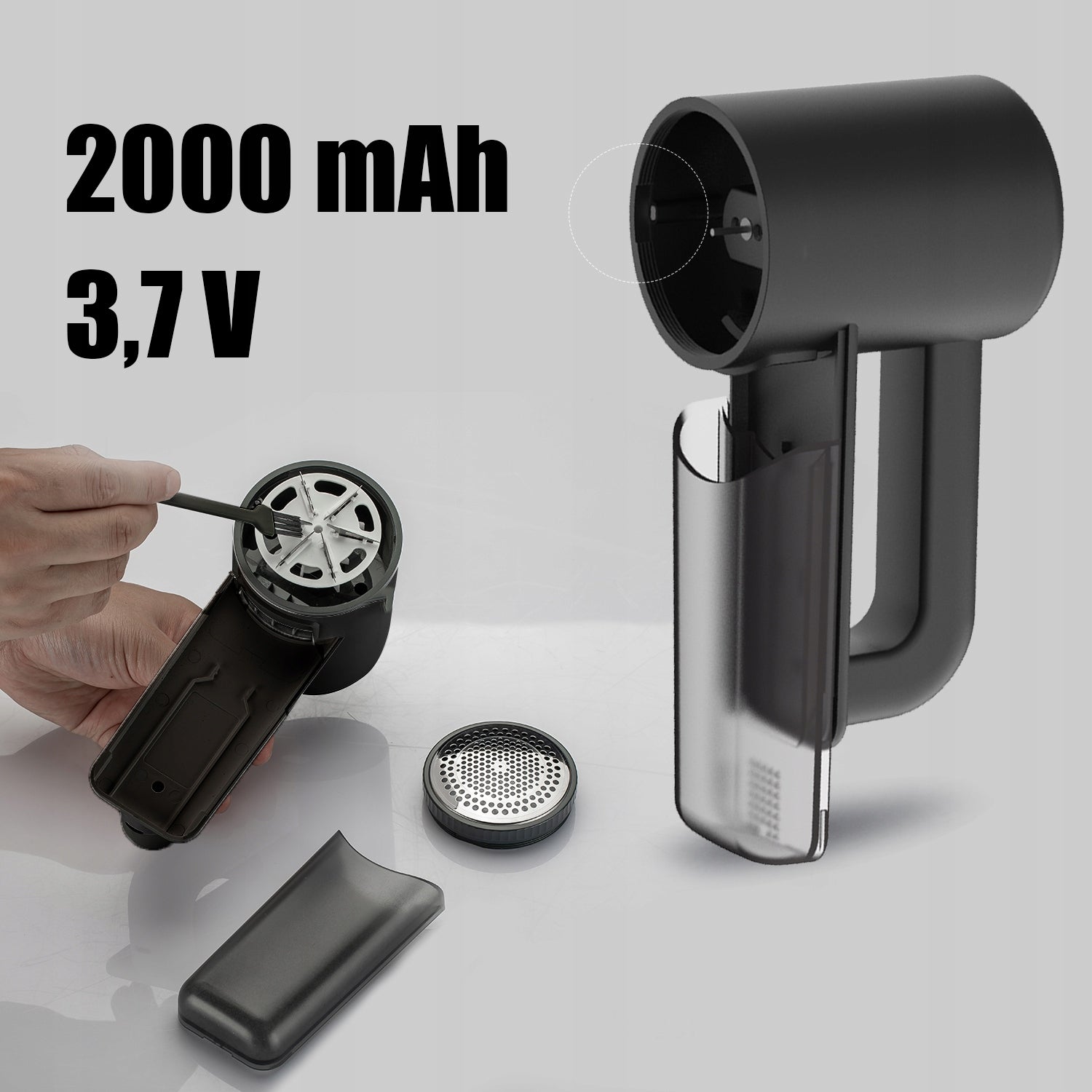 Aparat de curatat scame, 3 trepte, afisaj LCD, incarcare USB, pentru toate tipurile tesaturi