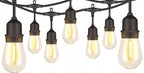 Ghirlanda luminoasa decorativa pentru exterior, alimentare la priza, 10 metri, 10 becuri LED cu iluminare calda 3000K, IP 44