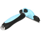 Perie trimmer pentru caini si pisici cu par lung sau scurt, autocuratare, lama 10cm, negru albastru