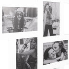 Rama foto de perete, colaj de 14 fotografii, 36x118cm, alb