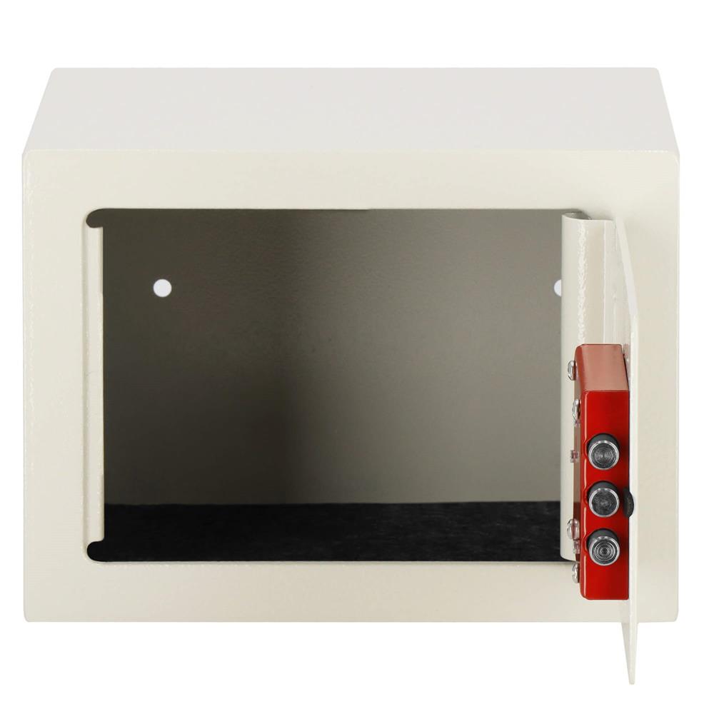 Seif standard cu cheie, 170x230x170 mm, Otel, Bej