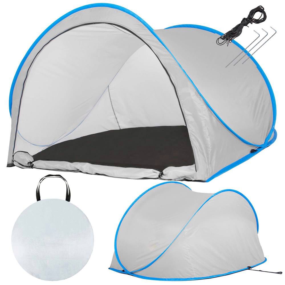 Cort plaja si picnic semi-deschis , protectie UV, 200x120x110cm, gri