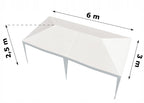 Cort pavilion de gradina, 600x300 cm, impermeabil cu rezistenta UV, alb