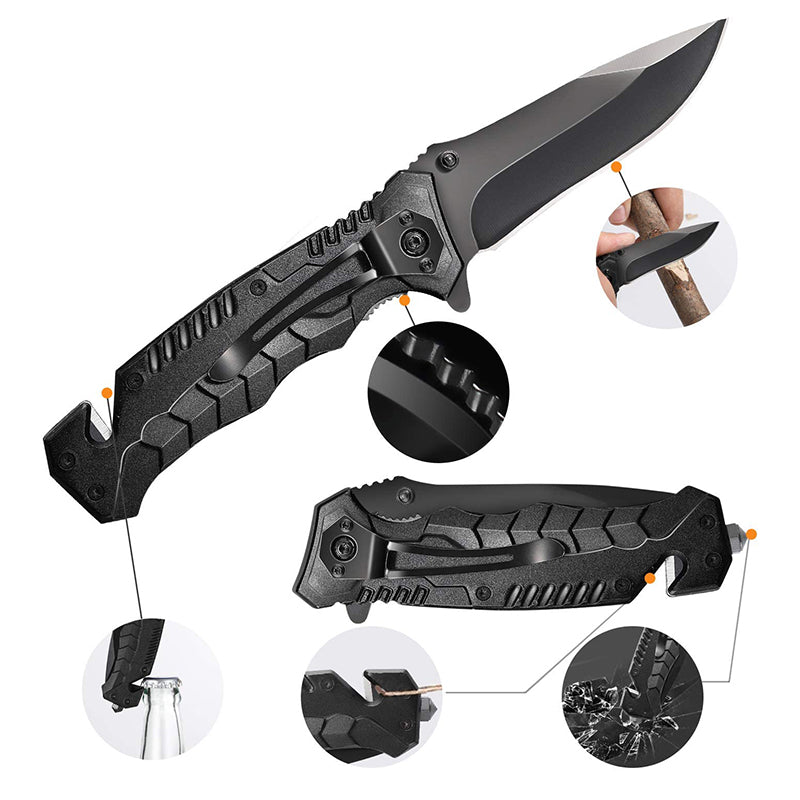 Kit de supravietuire turistic multifunctional camping, vanatoare, pescuit, 12 piese