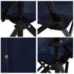 Scaun pliabil camping sau pescuit , cu suport pahar, albastru inchis