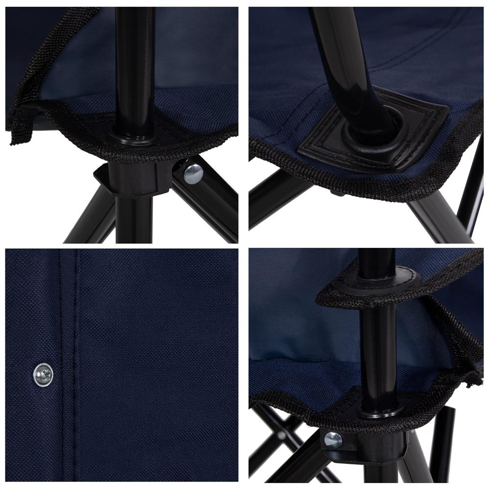 Scaun pliabil camping sau pescuit , cu suport pahar, albastru inchis