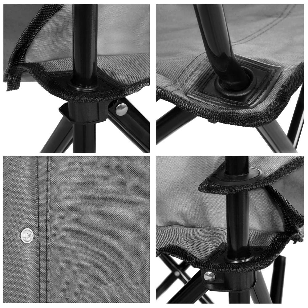 Scaun pliabil camping sau pescuit , cu suport pahar, gri