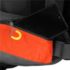 Rucsac tactic militar pentru drumetie, cu husa de ploaie, 70 litri, 25 kg, 68x35x20 cm, gri portocaliu