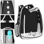 Rucsac transport animale talie mica-medie, maxim 12 kg, hublou panoramic transparent, buzunare laterale, negru