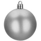 Set globuri de Craciun, 20 bucati, 3 modele, 4cm, argintiu