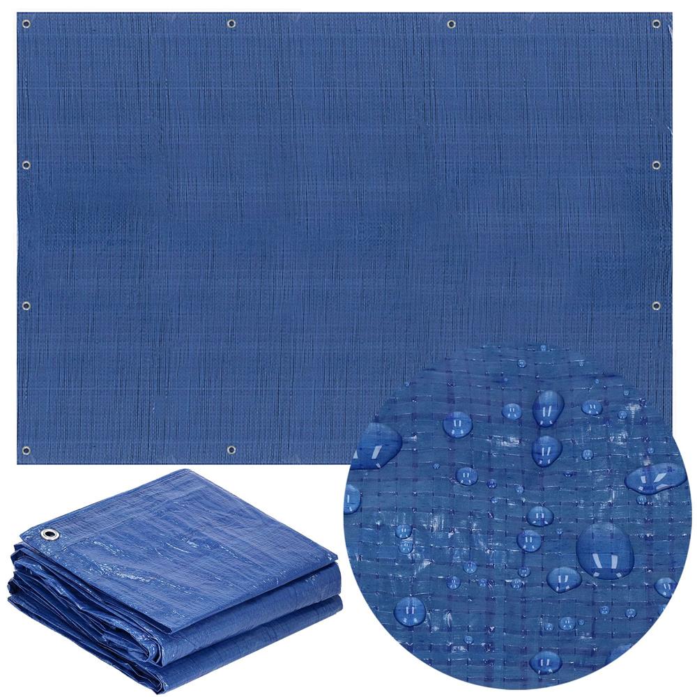 Prelata din polietilena impermeabila laminata, 60g/m2, 8x10m, albastra