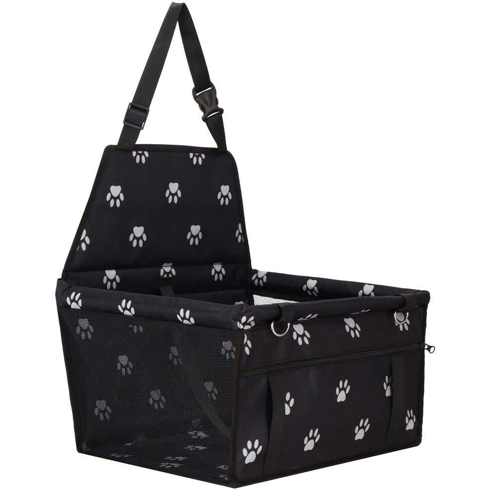Geanta auto de transport animale de companie, caini si pisci, negru, 40x43x30cm