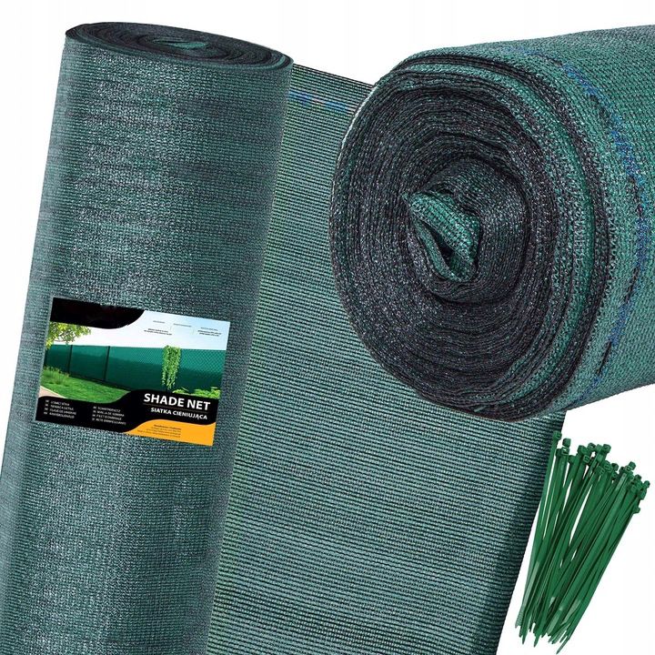 Plasa umbrire si intimitate pentru gard, 1.7m latime, 25m lungime, 140g densitate, verde