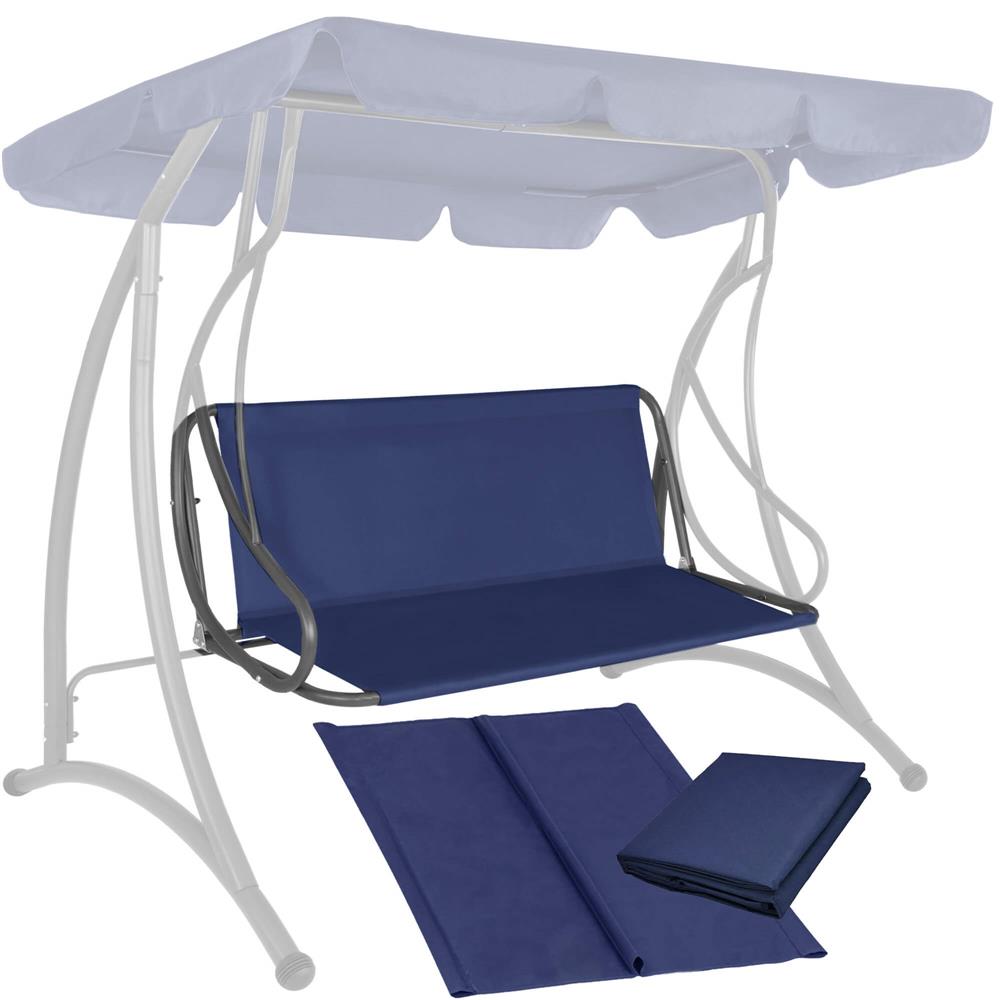 Husa din panza pentru leagan de gradina, sezut si spatar, 110x90cm, albastru