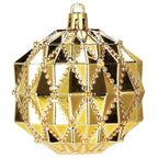 Set globuri de Craciun, 16 bucati, 8cm, 6 modele, negru auriu