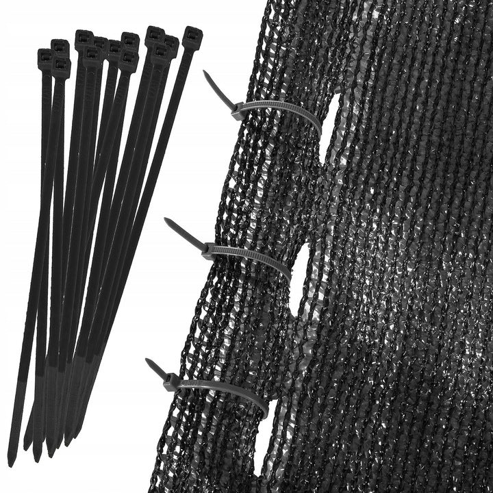 Plasa umbrire si intimitate pentru gard, 1.5m latime, 25m lungime, 140g densitate, negru