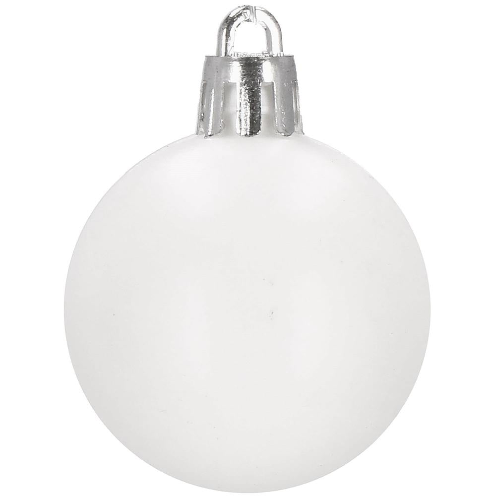 Set globuri de Craciun, 20 bucati, 3 modele, 4cm, alb