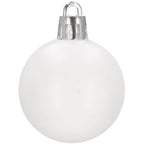 Set globuri de Craciun, 20 bucati, 3 modele, 4cm, alb