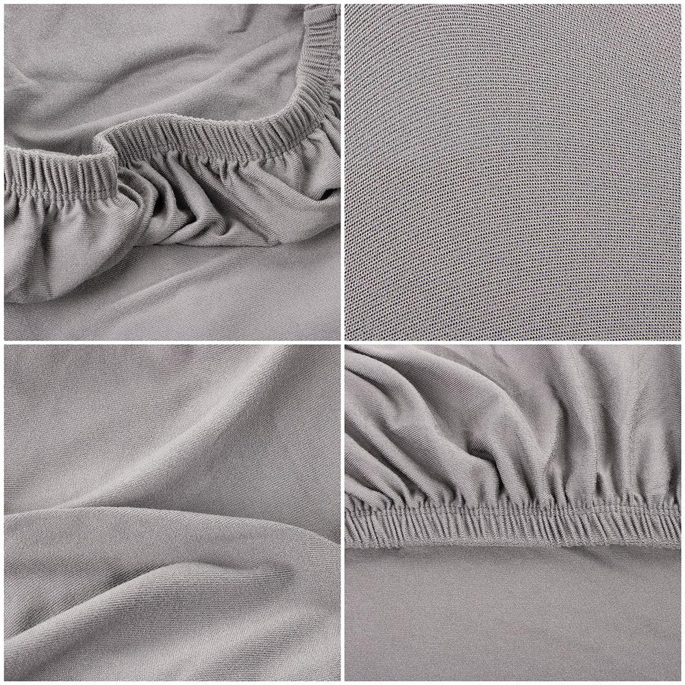 Set 4 huse universale pentru scaun, marime universala, poliester si spandex, 45 x 60 cm, gri