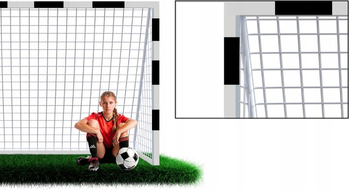 Poarta de fotbal din otel, 200x300 cm, profil 38mm, cu elemente de fixare