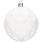 Set globuri de Craciun, 30 bucati, 8cm, 6 modele, alb