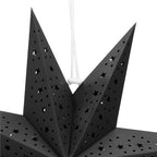 Stea decorativa 3D din hartie ajurata, 50cm, neagra