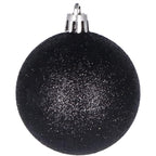 Set globuri de Craciun, 25 bucati, 3 modele, 2,5cm si 4cm, negru
