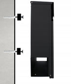 Cutie postala de exterior, pentru gard sau perete, din otel zincat, cu incuietoare, 37x11x37cm, gri inchis