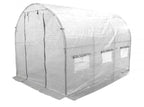 Sera de gradina, tip tunel cu cadru metalic, 250x400x200cm, alba, 10mp