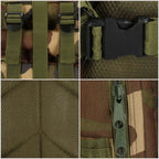 Rucsac militar pentru drumetie, impermeabil, ultra usor, 4 compartimente, culoare camo