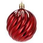 Set globuri de Craciun, 20 bucati, 5 modele, 6cm, rosu