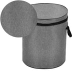 Cos depozitare haine sau jucarii, 40x33cm, bumbac si in, 43 l, gri