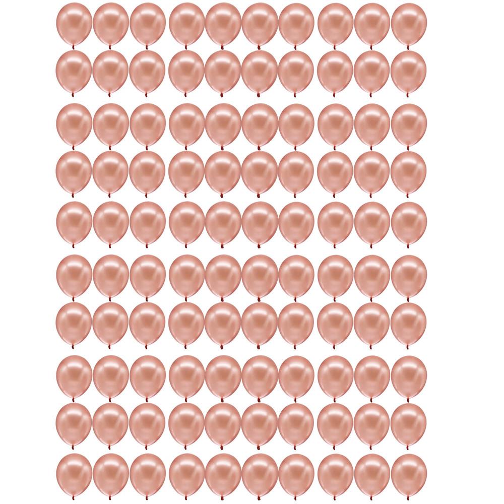 Set 100 baloane pentru petrecere, 40cm, roz metalic