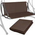 Husa din panza pentru leagan gradina de 4 persoane, sezut si spatar, 160x100cm, maro