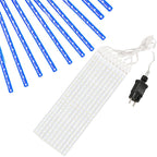 Instalatie de Craciun, 10 tuburi, 50cm, 480 LED, ploaie de meteoriti, albastru