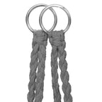 Scaun rotund  tip leagan suspendat cu perna Confort Plus casa sau gradina, gri inchis