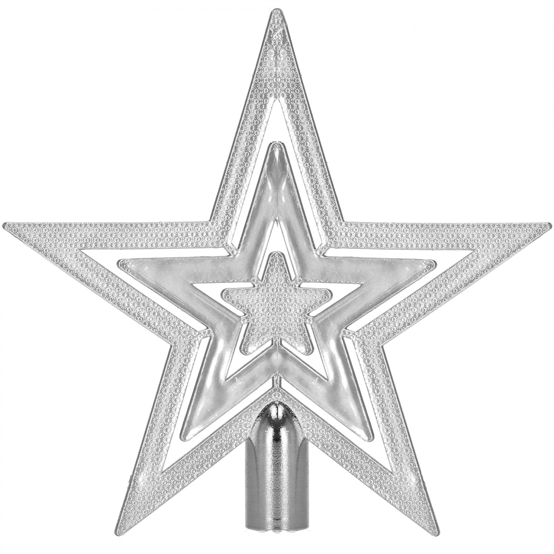 Set globuri si decoratiuni de Craciun, 100 piese, diverse dimensiuni cu stea, argintiu