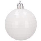 Set globuri de Craciun, 20 bucati, 5 modele, 6cm, alb