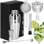 Set Cocktail Shaker Kit pentru barmani 550ml, KI23, 8 piese